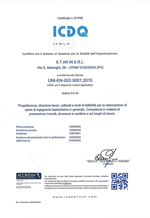 Certificazione ISO 9001